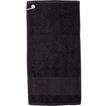 Towel City Golfový ručník TC033 Black 30 x 60 cm