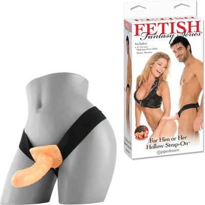 Унисекс пенис колан, реалистичен, 17, 8см. - Hollow Strap-on Flesh (PIPE336621)