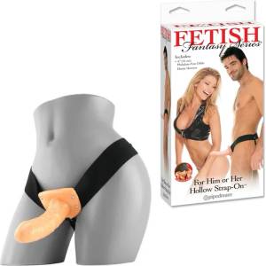  Унисекс пенис колан, реалистичен, 17, 8см. - Hollow Strap-on Flesh (PIPE336621)