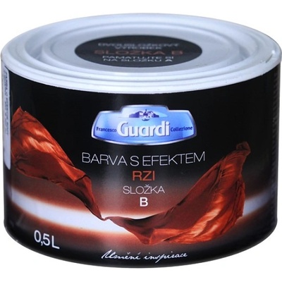 GUARDI FG barva s efektem rzi 0,5 l, Odstíny: složka B - oranžová