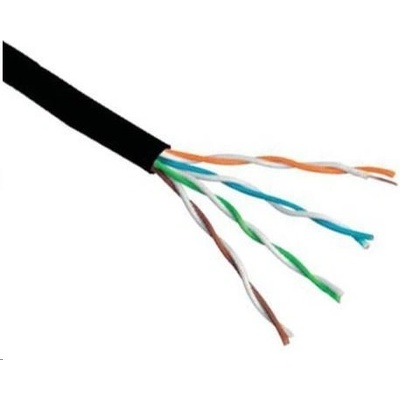 PlanetElite KAB-SLD-UTP6-OUT-GR UTP, Cat6, drát, venkovní PE, 305m, černý
