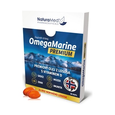 NaturaMed OmegaMarine Premium 30 kapslí měsíční balení