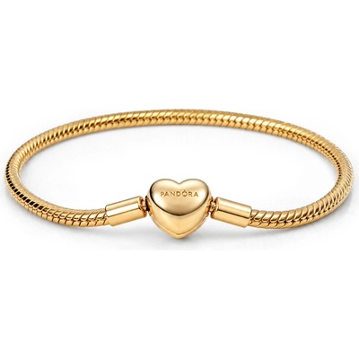 Pandora Pozlacený náramek se srdíčkem Shine Moments 564236C00 21 cm
