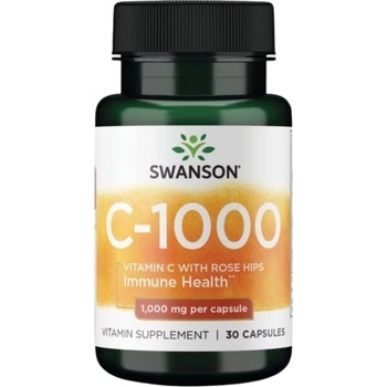 Image 1 of Swanson Vitamin C with Rose Hips 1000 mg [30 капсули]