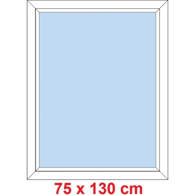 Soft Plastové okno 75x130 cm, FIX neotevíravé, Winchester levé