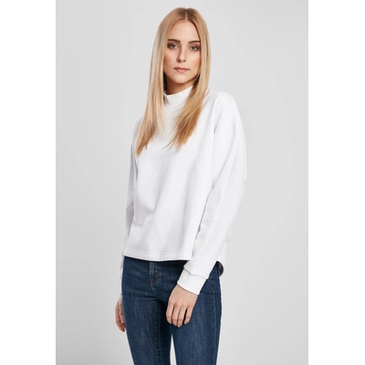 Urban Classics Дамска блуза в бяло Urban Classics Ladies Oversized High Neck CrewUB-TB3012-00220 - Бял, размер XL