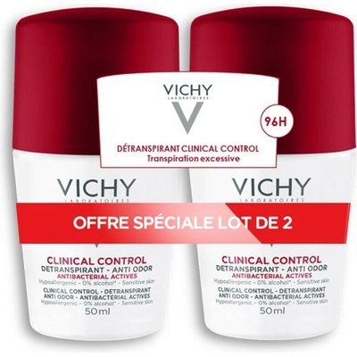 Vichy Sada kuličkových detranspirantů proti zápachu Clinical Control 96h 2 x 50 ml