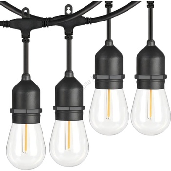 MAX-LED LED външен декоративен гирлянд 20xE27/1W/230V 20 м IP65 черен (MX0254)