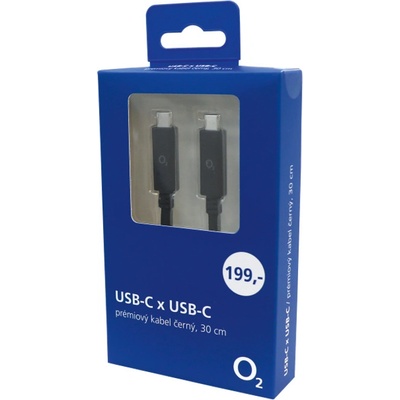 O2 196134 USB-C / USB-C, 30cm, černý – Zboží Živě