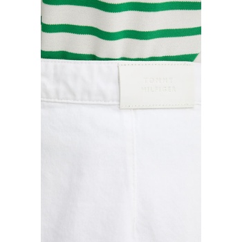 Tommy Hilfiger Памучна пола Tommy Hilfiger в бяло къса с кройка тип молив WW0WW44391 (WW0WW44391)