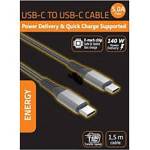 VS Mobile Кабел VS Mobile - W5A140WPDBK, USB-C/USB-C, 140W, 1.5 m, черен (W5A140WPDBK)