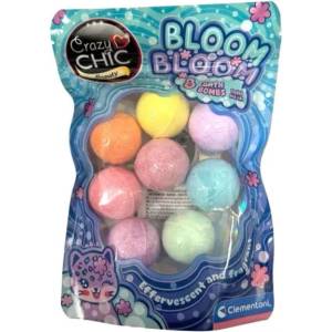 Clementoni Crazy Chic: Bloom Bloom цветни бомбички за вана - комплект от 8 бр (18273)