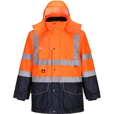 Portwest bunda Contrast Traffic S426 Hi Vis 7 in 1 reflexní Oranžovo navy