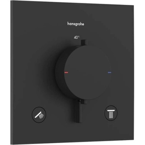 Hansgrohe Ecostat Comfort E - Термостатичен смесител за вграждане, за 2 извода, черен мат 33711670 (33711670)