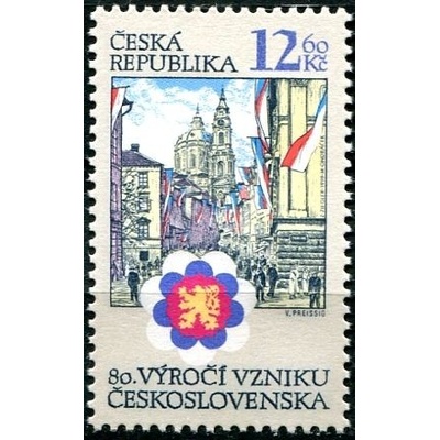 Česká pošta (1998) č. 197 ** - Česko - 80. výročí vzniku Československa