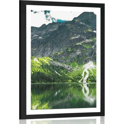 Plakát s paspartou Mořské oko v Tatrách - 40x60 silver
