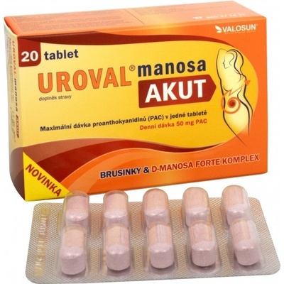 Walmark Uroval Manosa akut 20 tabliet