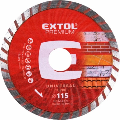 EXTOL 108751 Kotúč rezný diamantový Turbo