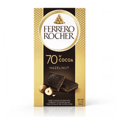 Шоколад с лешников пълнеж 70% какао Ferrero Rocher 90гр