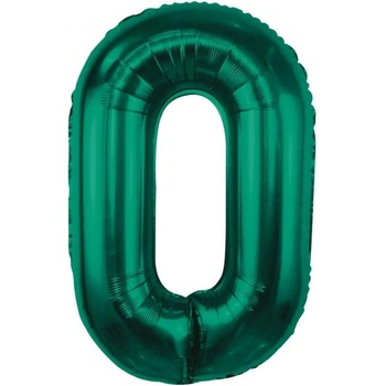 Godan Балон от фолио цифра 0 тъмнозелен 85 см