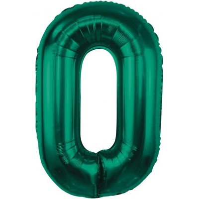 Godan Балон от фолио цифра 0 тъмнозелен 85 см