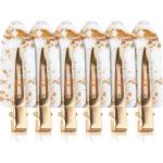 Brushworks Gold Flake No Crease Clips фиби за коса прозрачно 6 бр