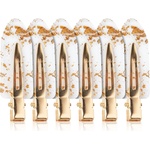 Brushworks Gold Flake No Crease Clips фиби за коса прозрачно 6 бр