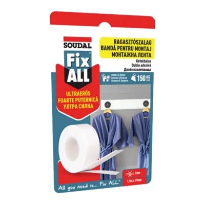 SOUDAL ЛЕНТА МОНТАЖНА fix all УЛТРА СИЛНА (155604)