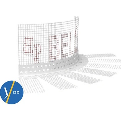 PVC zakrivený roh so sieťovinou Bella Plast 10x10 300 cm