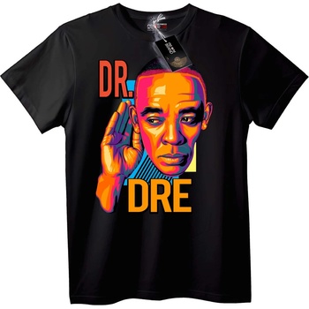 NOONEBRAND Тениска Dr. Dre Neon Pop Art - 2XL, White