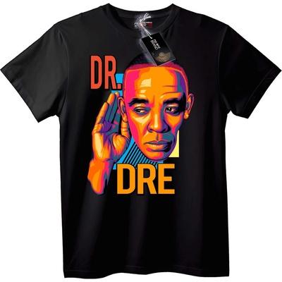 NOONEBRAND Тениска Dr. Dre Neon Pop Art - 2XL, White