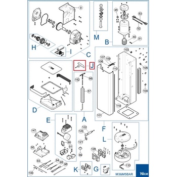 Vyvažovacia páka pre M3BAR a M5BAR SPAMG121A00