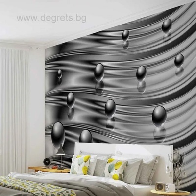 Фототапет Абстракция сиво - черна 3d