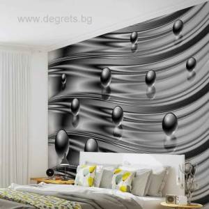 Фототапет Абстракция сиво - черна 3d