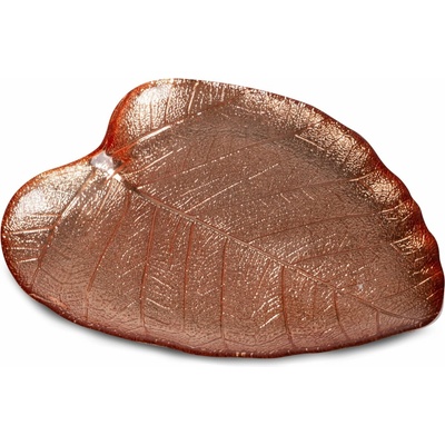 Eurofirany sklenený podnos EmmA 24X21X2cm medený