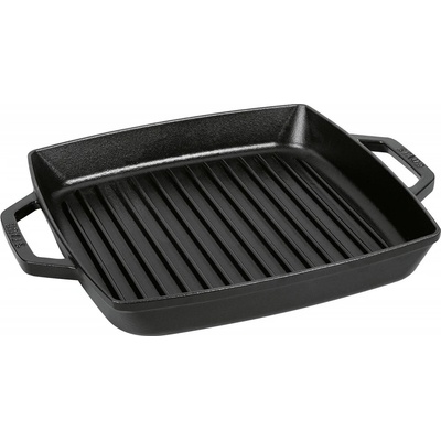 Staub Grilovacia hranatá panvica s dvomi úchytmi 28 cm