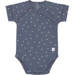 Lassig Бебешко боди с къс ръкав Lassig - Gots, 86/92 cm, 12-24 м, Triangle Blue (4042183416465) - ozone