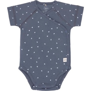 Lassig Бебешко боди с къс ръкав Lassig - Gots, 86/92 cm, 12-24 м, Triangle Blue (4042183416465) - ozone