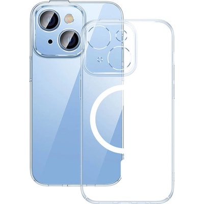 Baseus Кейс Baseus Crystal Magnetic за iPhone 14 Plus, със скрийн протектор от закалено стъкло, прозрачен (ARJC010002)