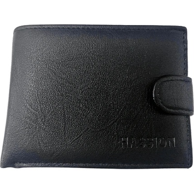 Черен мъжки портфейл от естествена кожа hassion
