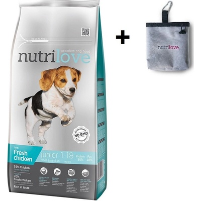 Nutrilove pes Junior Small & Medium fm kuřecí 8 kg