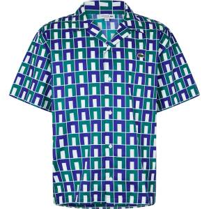 Lacoste Риза с къс ръкав Lacoste Short Sleeved Monogram Print Shirt - Green IS8