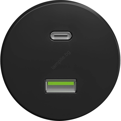 Reblig - Ретро USB гнездо A+C без рамка, черно (RG0071)