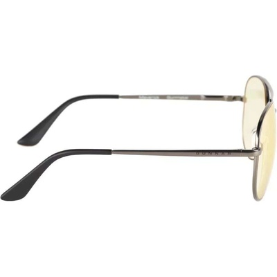 GUNNAR MAVERICK GUNMETAL tmavě šedé obroučky, jantarová skla MAV-05013