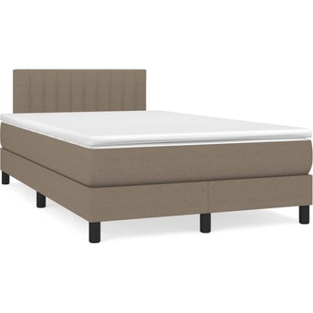 vidaXL Боксспринг легло с матрак, таупе, 120x190 см, плат (3269741)