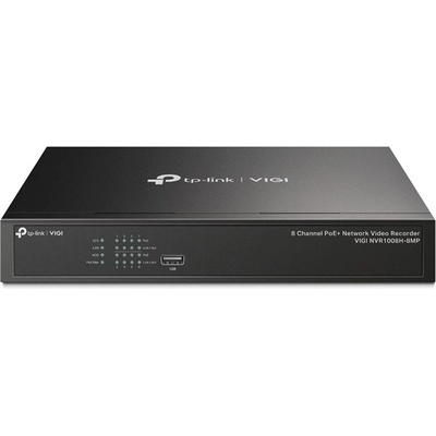 TP-Link VIGI NVR1008H-8MP /8 канала/H265/80Mbps запис/1x SATA/8x PoE+ Мрежов видеорекордер (NVR) (VIGI NVR1008H-8MP)