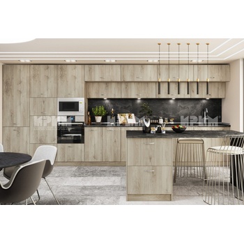 ИРИМ Кухня Сити 974 дъб сонома арвен с термоплот