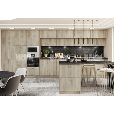ИРИМ Кухня Сити 974 дъб сонома арвен с термоплот
