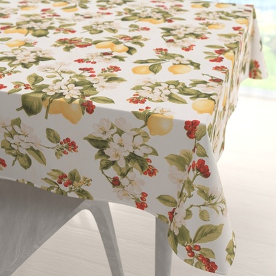 Biante bavlna čtvercový ubrus Sandra SA-777 Citrony a šípky na bílém 80x80 cm