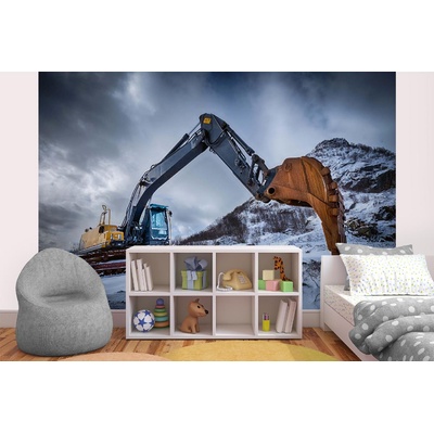 DIMEX ART Самозалепваща се флизелинова фототапета стар багер 375 x 250 см